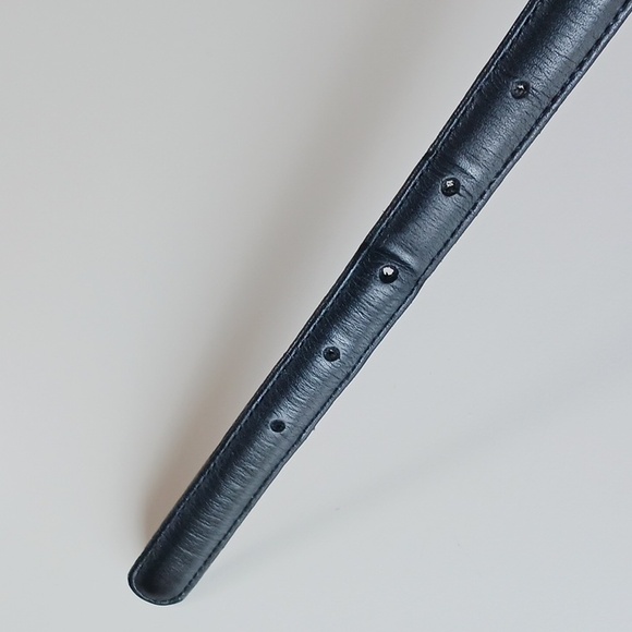 Coach Black and Tan Leather Belt with Gold Buckle - Picture 9 of 12